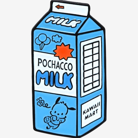 Sanrio Kawaii Mart Pochacco Milk Carton Enamel Pin - BoxLunch Exclusive - Picture 2 of 2